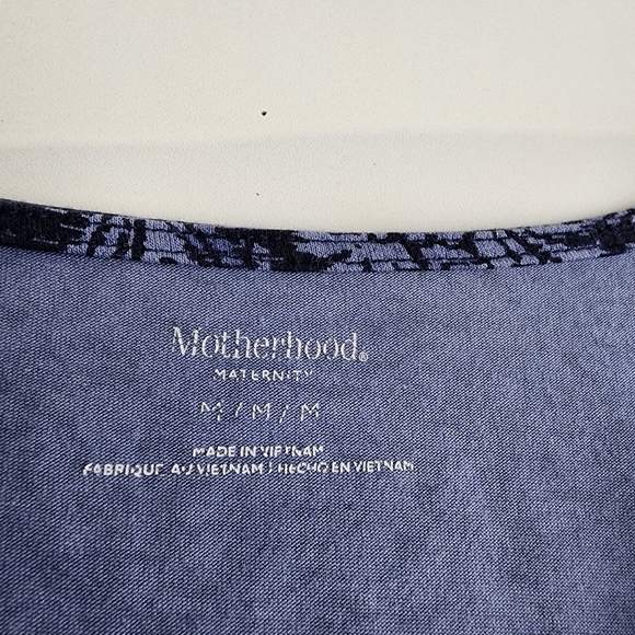 Motherhood Maternity Short Sleeve Top Womens Blue Paisley Round Hem Soft Modal M - Picture 12 of 12